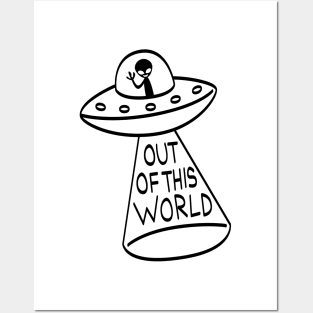 Out of This World - Black Posters and Art